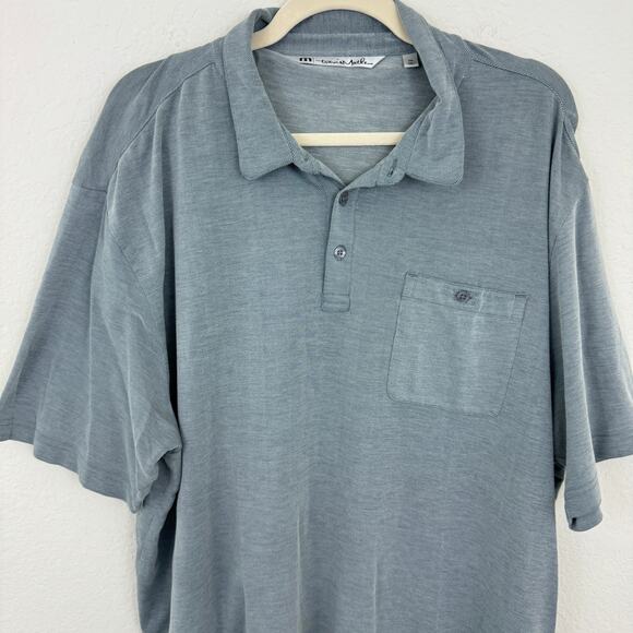 Travis Mathew Mens Pima Cotton Golf Active Polo Shirt Gray Size XXL - Picture 4 of 11